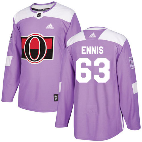 Adidas Ottawa Senators #63 Tyler Ennis Purple Authentic Fights Cancer Stitched Youth NHL Jersey->youth nhl jersey->Youth Jersey